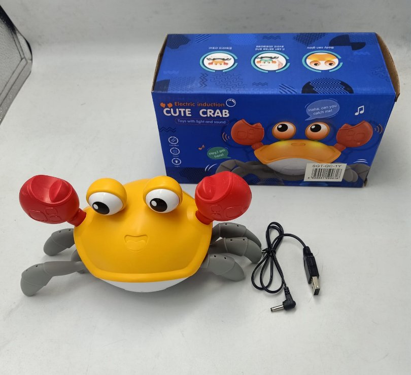 Cute Crawling Crab Toy – Interactive Music & Light Fun for Kids
