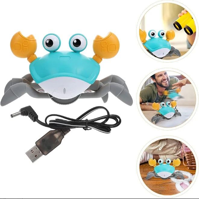 Cute Crawling Crab Toy – Interactive Music & Light Fun for Kids