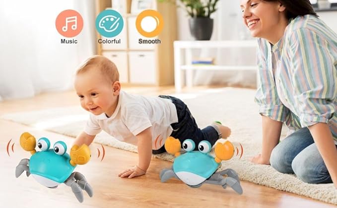 Cute Crawling Crab Toy – Interactive Music & Light Fun for Kids